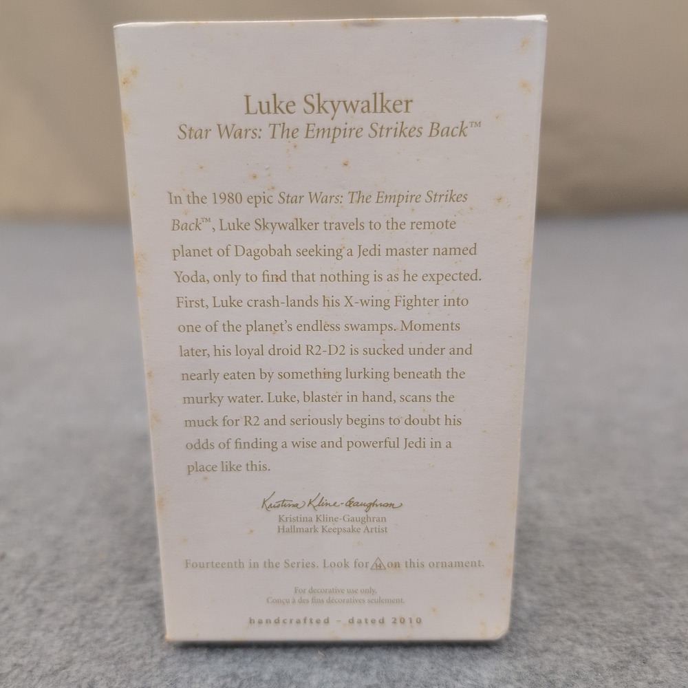 Hallmark Keepsake Star Wars Luke Skywalker The Empire Strikes Back Ornament 2010 - Picture 2 of 3